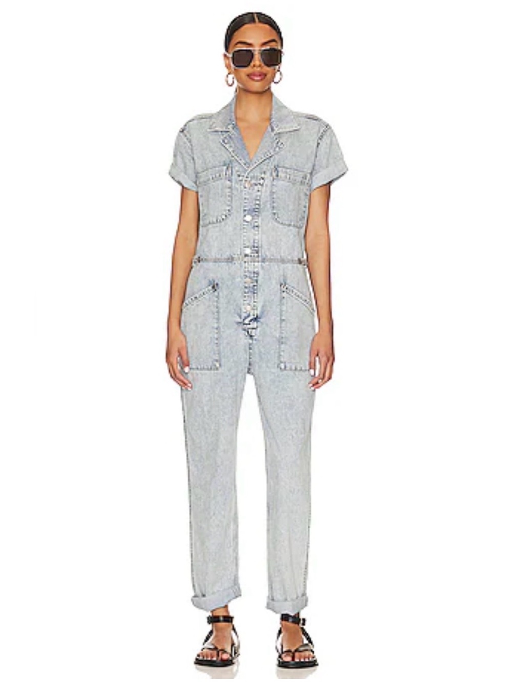 PISTOLA Light Blue Denim Jumpsuit